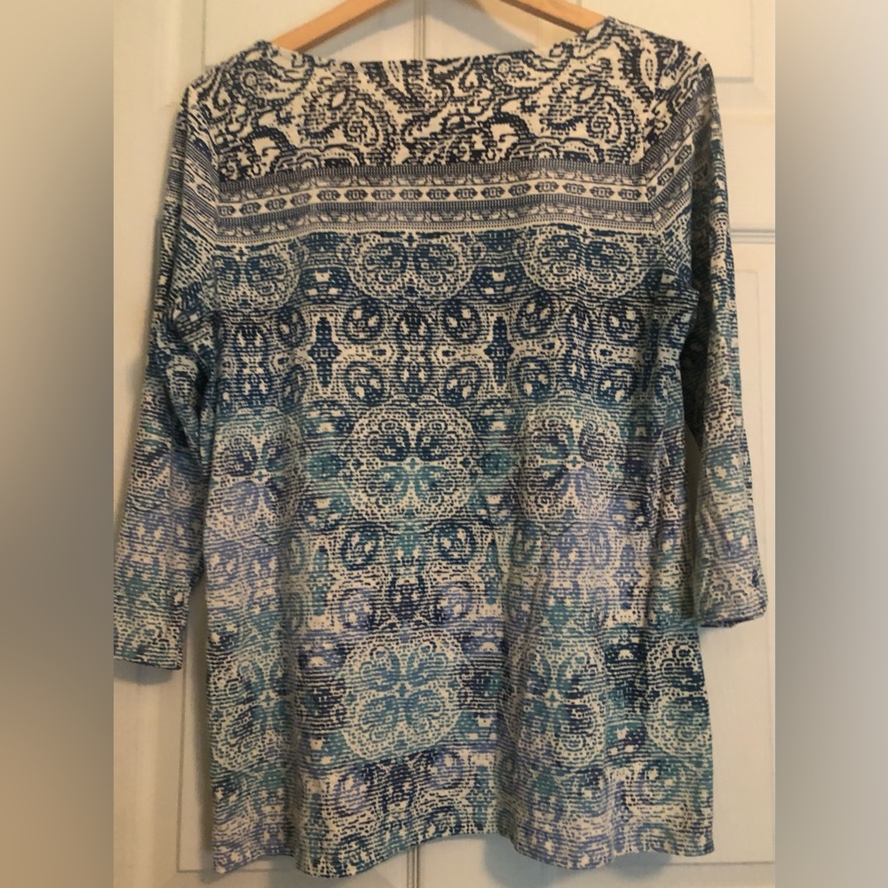 Sonoma Lightweight 3/4 Sleeve Cotton/Poly Henley - Picture 2 of 7